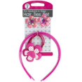 thumbnail image 1 of Pink Headbands & Flower Hair Ties Set, 3 Pack, 1 of 1