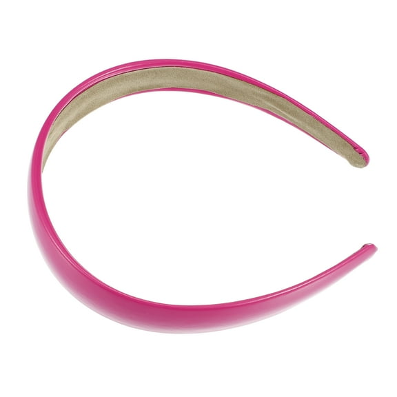 Unique Bargains Leather Head Bands for Women's Hair Thick Solid Colors Pink 1 PCS