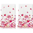 thumbnail image 1 of Pink Heart Branch Valentine''s Day Kitchen Towels Dish Towels, 18x26 Inch Farmhouse Anniversary Wedding Decoration Hand Towels Set of 2, 1 of 6
