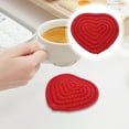 thumbnail image 1 of Pink Heart Coasters Valentines Drink Accessories for Home Restaurant Tea Coffee Bar Decoration, 1 of 5