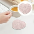 thumbnail image 1 of Pink Heart Coasters Valentines Drink Accessories for Home Restaurant Tea Coffee Bar Decoration, 1 of 5