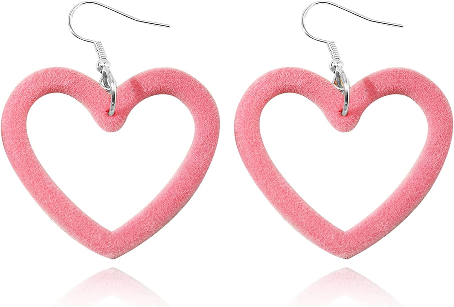 The Valentine's Day Collection | Ombre Knitted Heart Hoops | Valentines Earrings | Pearl Earrings | Gold Plated Earrings | Clay Earrings 