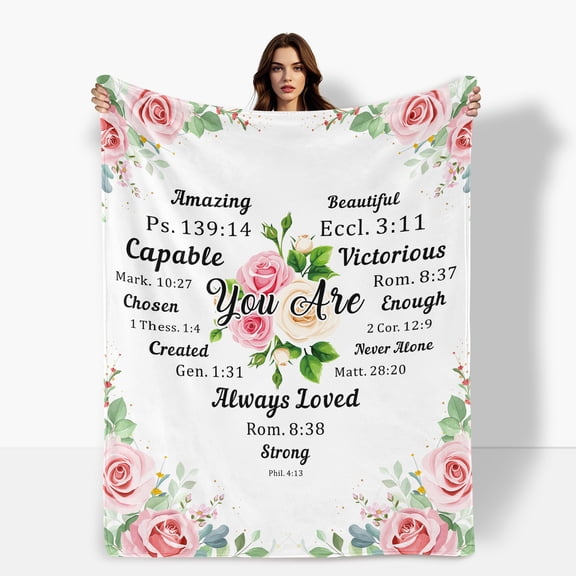 Pink Heart And Flower Design Cozy Blanket Gift Idea For Couples To Celebrate Love And Encouragement Soft Warm Comfortable Flannel Throw Perfect For Sofa Bed Travel Camping Shipped From