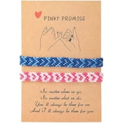 Pink Heart Friendship Bracelets Couples Promise Best Friends Distance Touch Matching Bracelets for Women Girl Valentine Birthday Couple Family Y2k Braid Bracelet