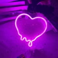 thumbnail image 1 of Pink Heart LED Neon Sign - USB Valentines Decor for Bedroom - Pink LED Wall Decor Lamp for Lover Wedding Home Birthdays Party Mother's Day Atmospheric Decoration, 1 of 7