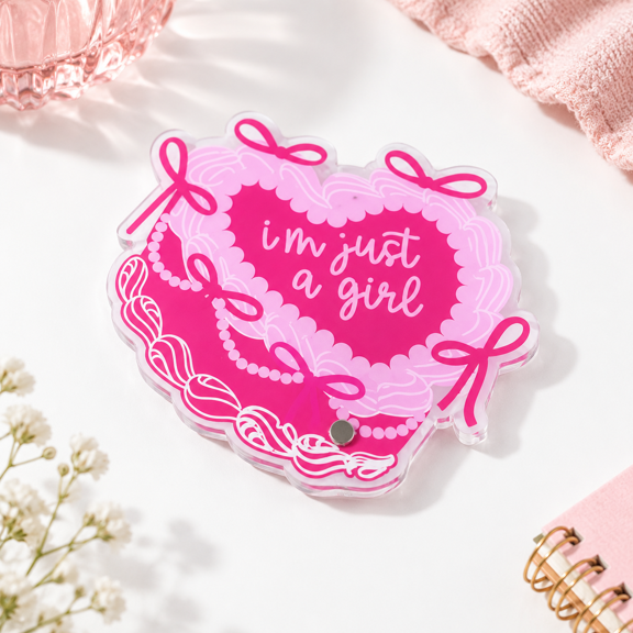 Pink Heart Lash Tile for Eyelash Extensions with Tweezer Holder