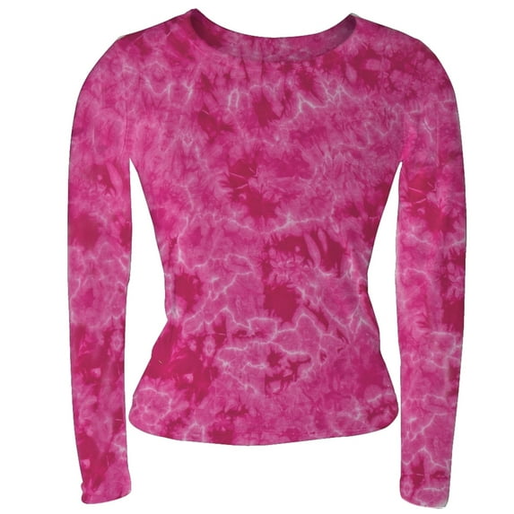 Pink Heart Long Sleeve Juniors Babydoll - Small