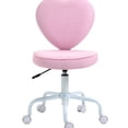 thumbnail image 1 of Pink Heart Office Chair / Breathable Fabric, 360 Degree Swivel and Height Control, 1 of 3