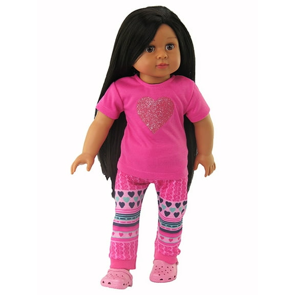 Pink Heart Pant Set | 18 Inch Doll Clothes