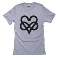 thumbnail image 1 of Pink Heart Plus Infinity Sign Symbolizing Endless Love Men's Grey T-Shirt, 1 of 2