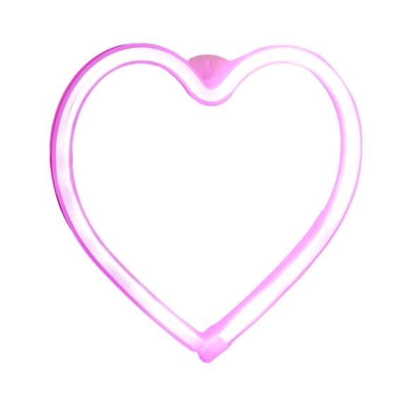 Pink Heart-Shaped Led Decorative Lights With Neon Effect, Usb Powered Soft Lighting And Flexible Placement For Bedroom Decor, Mall Display And Photo Shoot Backdrop, 8.27X7.87In