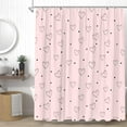 thumbnail image 1 of Pink Heart Shower Curtain Valentine''s Day Romantic Love Sweet Lover Minimalist Modern Bathroom Decor Curtains Set with Hooks, 70" W x 84" H, 1 of 6
