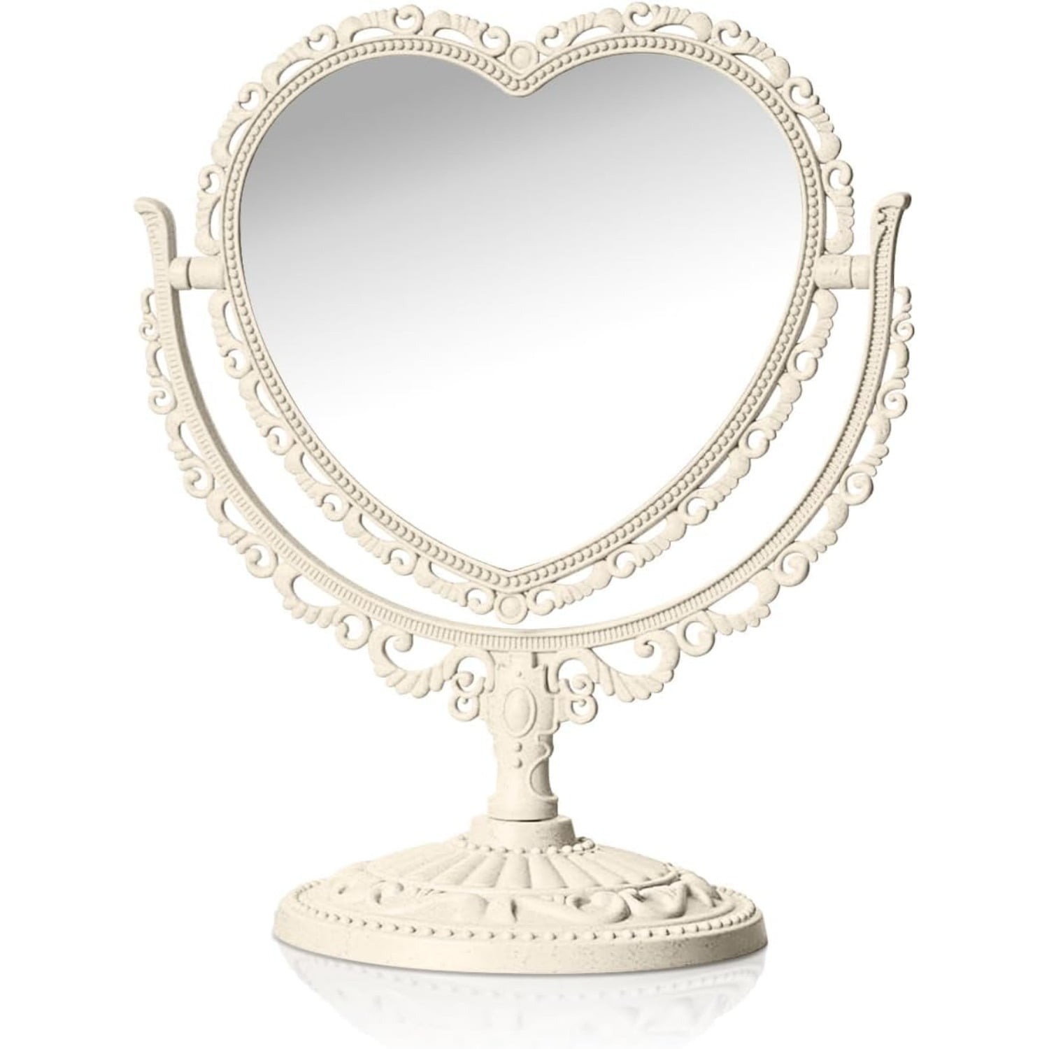Pink Heart Vanity Mirror 360 Degree Swivel Makeup Mirror Aesthetic