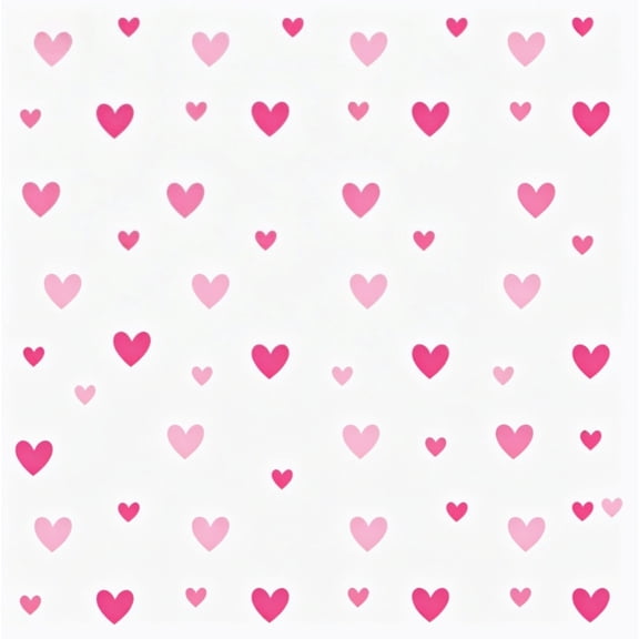 Pink Heart Wall Sticker Peel and Stick PVC for Bedroom Decor (10 Sheets)