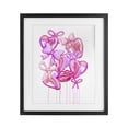 thumbnail image 1 of Pink Heart and Bow Balloons Black Framed Print Under Glass, design by Ziwei Li, 1 of 10