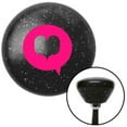 thumbnail image 1 of Pink Heartin Quote Bubble Black Retro Metal Flake Shift Knob with M16 x 1.5 Insert, 1 of 1