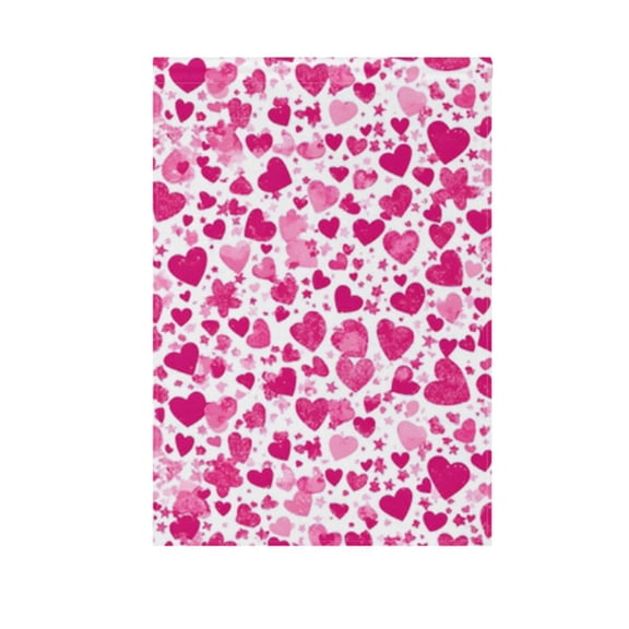 Pink Hearts All over The Screen Garden Flag Double Sided 12 x 18/28 x 40 Inch Yard Flag Home Outdoor Yard Patio Lawn Decor