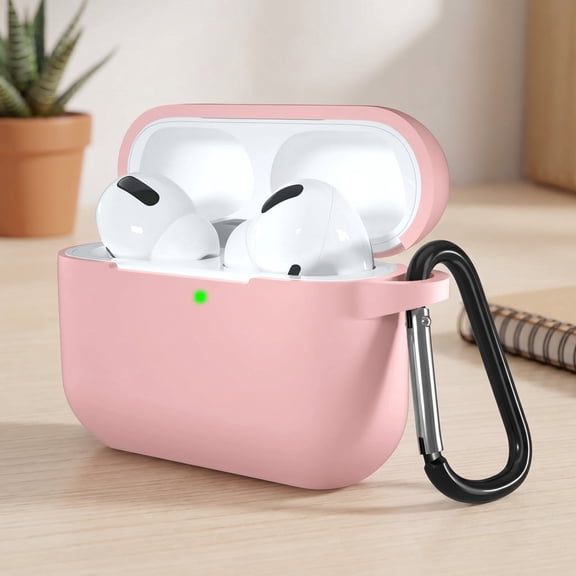Pink Heavy-Duty Thick Silicone Case for AirPods Pro & Pro 2 – Flat Bottom Shockproof Cover