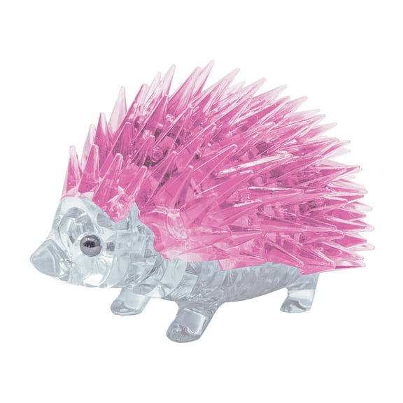 Pink Hedgehog Original 3D Crystal Puzzle from BePuzzled, Dimensional Brainteaser for Puzzlers Ages 12+