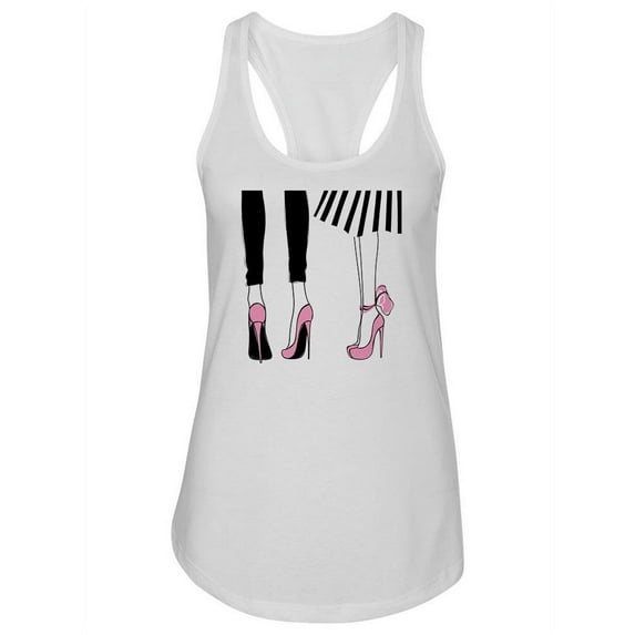 Pink Heels Design Tank Women -Image by Shutterstock, Female Large