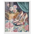 thumbnail image 1 of Pink Heels Shadowbox Print Fashion Art by Art Remedy, White Frame, 24 x 30, 1 of 6