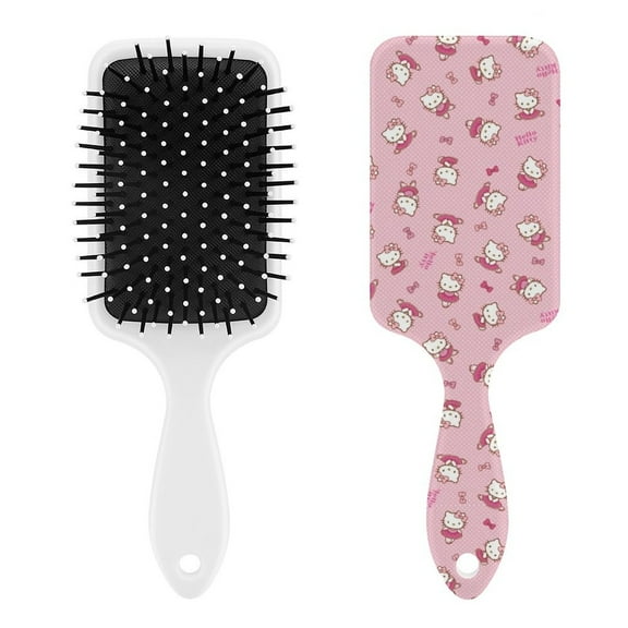 Pink Hello Kitty Bow Air Cushion Massage Brush Combs All Hair Types with Ease for Thick Curly Wet and Dry Hair Web Detangler Hairbrush Glide Through Tangles