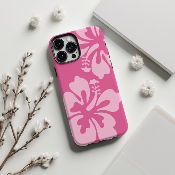 Pink Hibiscus Flower Tropical Summer Floral Phone Case 17 through 11 Pro Max