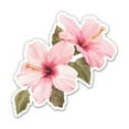 thumbnail image 1 of Pink Hibiscus Painted Design - 3" Vinyl Sticker - For Car Laptop I-Pad Phone Helmet Hard Hat - Waterproof Decal, 1 of 1