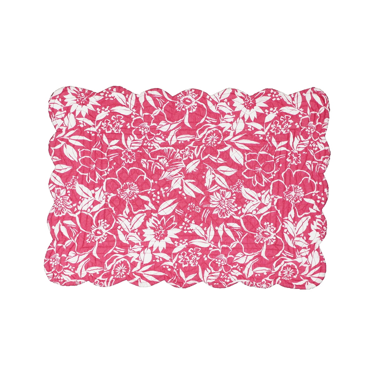 Pink Hibiscus Quilted Single Placemat