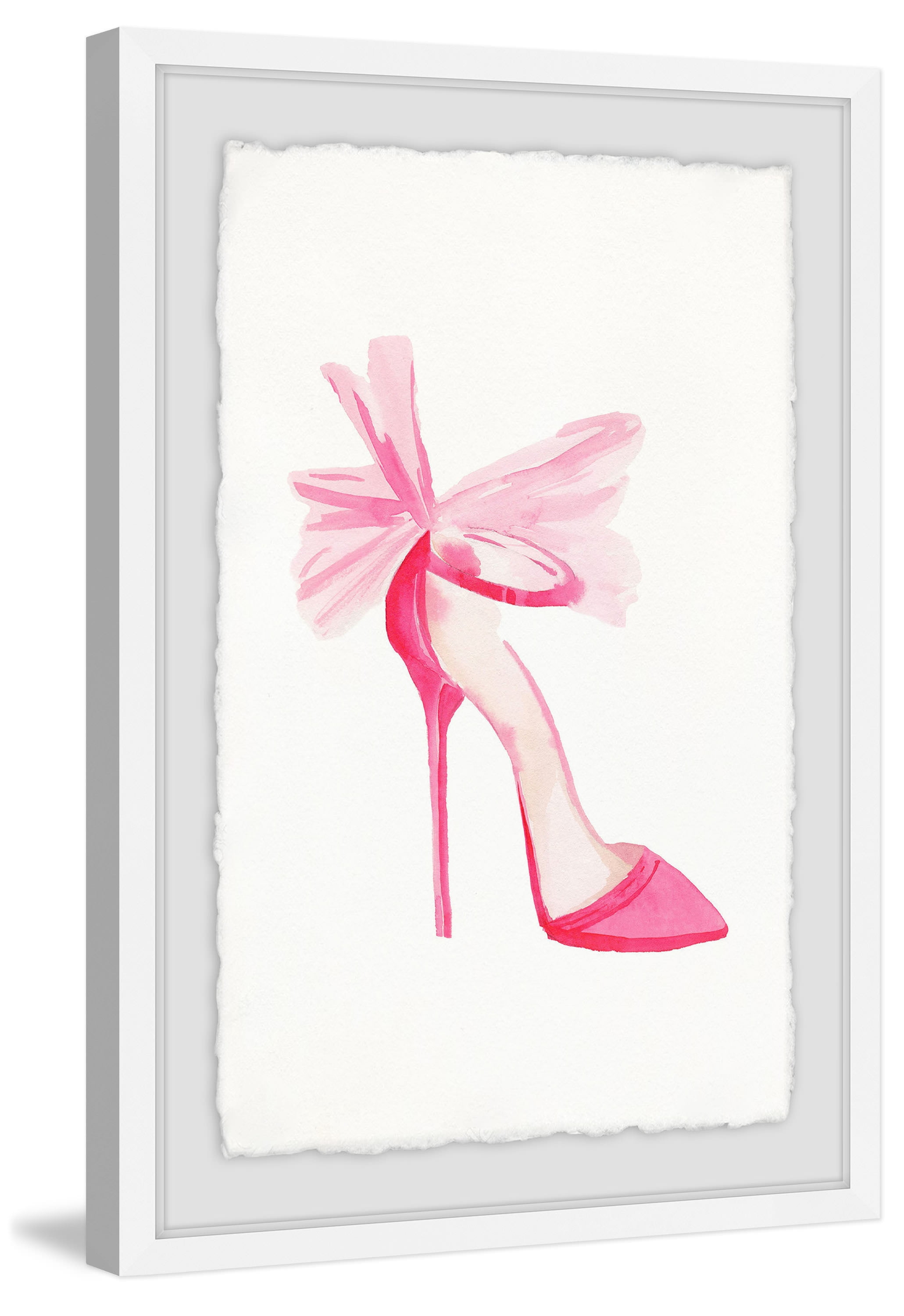 Pink High Heels Framed Painting Print