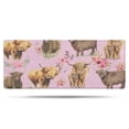 thumbnail image 1 of Pink Highland Cow Flower Pattern Bathroom Rugs Mat,Non Slip Microfiber Bathroom Rug,Rubber Backing,Soft Bathroom Mats for Bathroom Floor,Tub and Shower,60x24in(150x60cm), 1 of 5