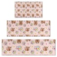 thumbnail image 1 of Pink Highland Cow Flower Pattern Kitchen Rugs Sets Of 3,Kitchen Runner Rugs Non Skid Washable,Decorative Kitchen Floor Mats for Kitchen,Sink,Laundry,17"x30"+ 17"x47" + 17"x59", 1 of 6