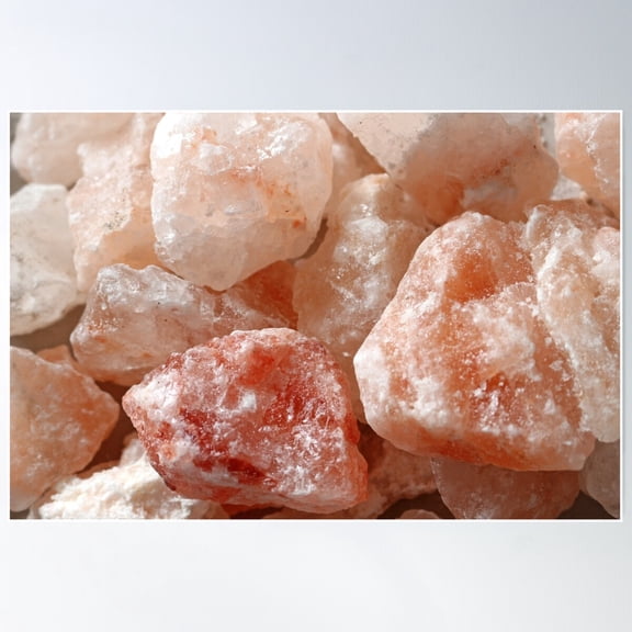 Pink Himalayan Rock Salt Poster Wall Art, Modern Wall Decor For Living Room Bedroom, 24x36 UNFRAMED