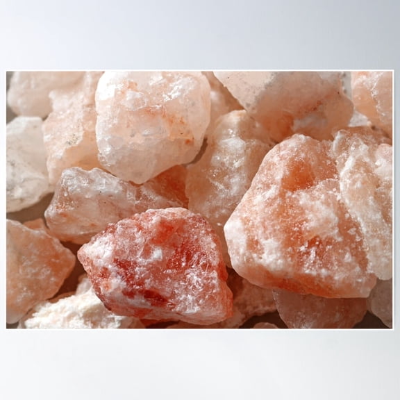 Pink Himalayan Rock Salt Poster Wall Art UNFRAMED PAPER POSTER, Home Decor
