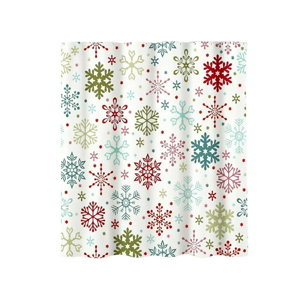 Pink Holiday Bath Curtain With No-Drill Installation For Many Showers And Strengthened Waterproof Coating