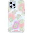 thumbnail image 1 of Pink Holographic Bunny Phone Case for iPhone 13 Pro, Cute Flower Laser Korean Cartoon Rabbit Case for Women Girls, 1 of 12