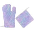 thumbnail image 1 of Pink Holographic Pastel Color Oven Gloves And Pots Stand Set Oven Gloves And Pot Racks Pot Racks And Oven Gloves Set, 1 of 9