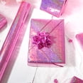 thumbnail image 1 of Pink Holographic Wrapping Paper, Metallic Glitter Star Gift Wrap Paper Roll for Birthday, Wedding, Valentine's Day, Baby Shower, Christmas - 17 Inches X 32.8 Feet, 1 of 6