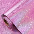 thumbnail image 1 of Pink Holographic Wrapping Paper Roll for Girls, Valentine's Day Stars Gift Wrap Birthday, Wedding, Mother's Day, Christmas, 17 Inches x 16.4 Feet, 1 of 4