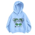 thumbnail image 1 of Pink Hoodie Girls Cartoon Pattern Crewneck Cotton Long Sleeve Clothes Feminino Hoodies, 1 of 4
