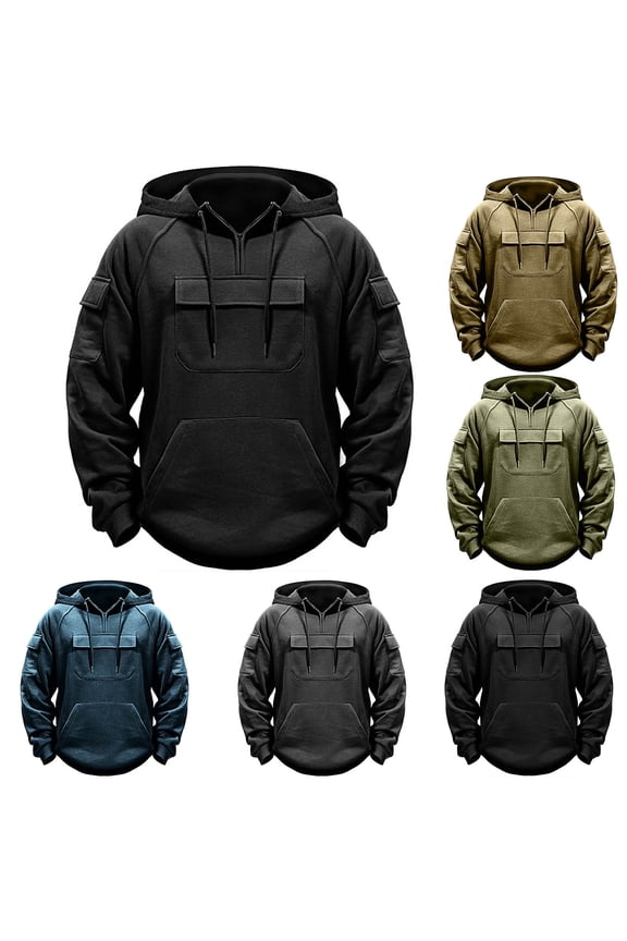 Pink Hoodies for Men Mens Casual Cotton Polo Sweatshirts Long Sleeve Button Collared Pullover Shirts Hooded Collar Hoodies Pullover Warm Shirts