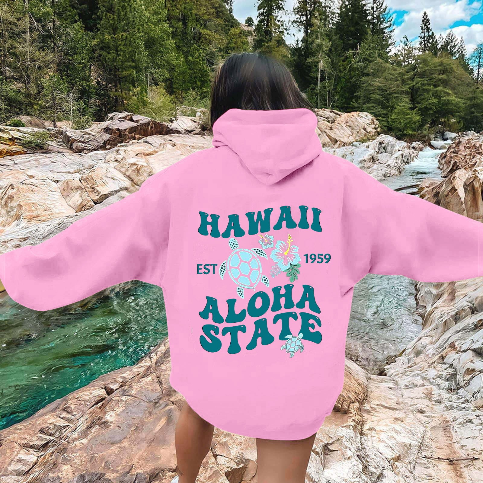 Pink aloha hoodie 2025