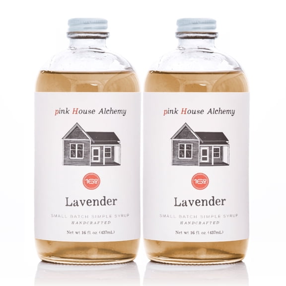 Pink House Alchemy Lavender Simple Syrup 2 pack of 16 oz (LS2)
