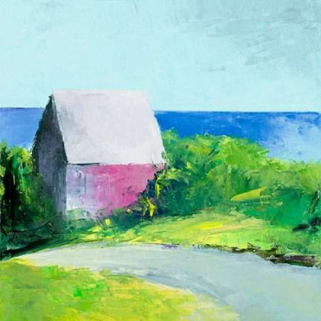 Pink House Canvas Art - Martha Wakefield (24 x 24)