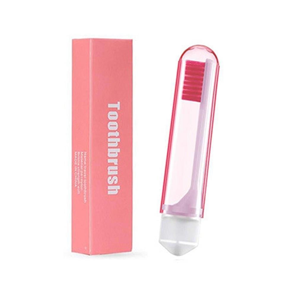 Pink Household Travel Folding Toothbrush Non-Disposable Portable Travel Mini Soft-Bristled Baixiu Toothbrush