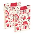 thumbnail image 1 of Pink Houses Flowers Ring Binder Notebook Journey Note Diary College Ruled Spiral Notebook Study Loose Leaf Paper A5 60 Pages, 1 of 8