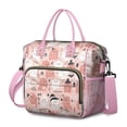 thumbnail image 1 of Pink Hued Cute Halloween Ghosts Pattern Womens Lunch Box for Work,Insulated Large Lunch Bag for Tween and Teen,Loncheras Para Mujer,Leakproof Adult Lunch Bag for Work,Beach,Travel,Picnic,Camping, 1 of 5