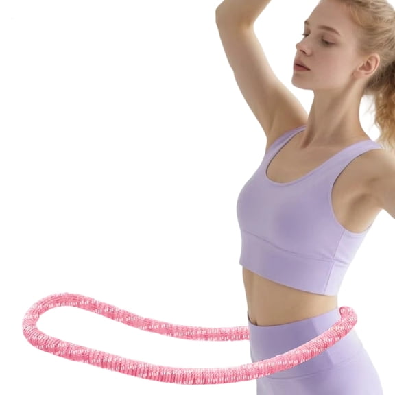 Pink Hula Hoop Weighted Abdominal Toning Waist Women'S Belly Slimming Soft Spring Fitness Equipment Loss Exercise Gear