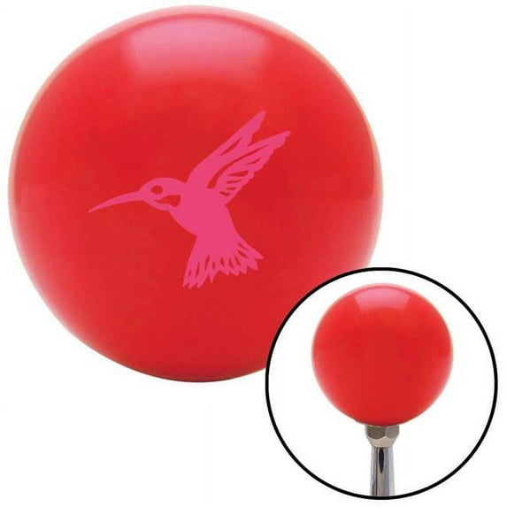 Pink Hummingbird Red Shift Knob with M16 x 1.5 Insert Shifter Auto Manual Custom