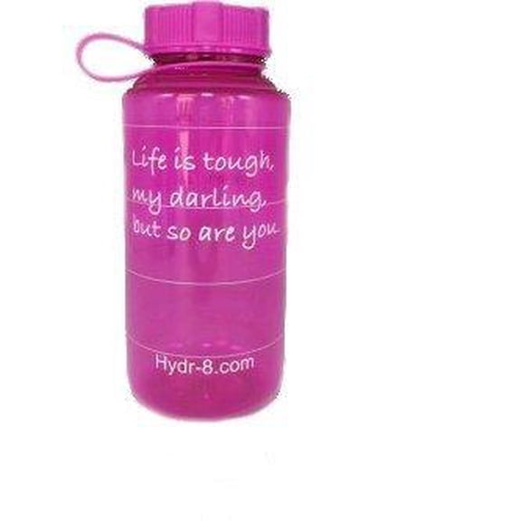 (pink) hydr-8 sports water bottle 1000ml tritan bpa free plastic 32oz